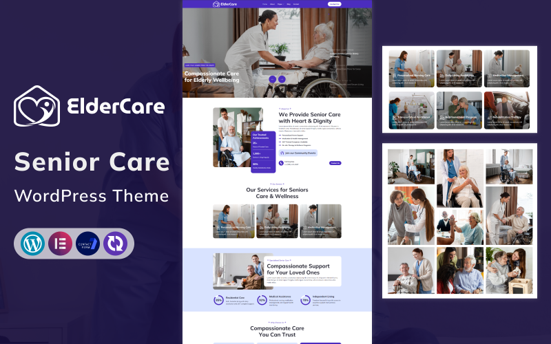 ElderCare – Tema WordPress para Serviços Médicos e de Cuidados com Idosos