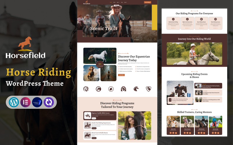 Horsefield – Elementor WordPress-thema voor de paardensport
