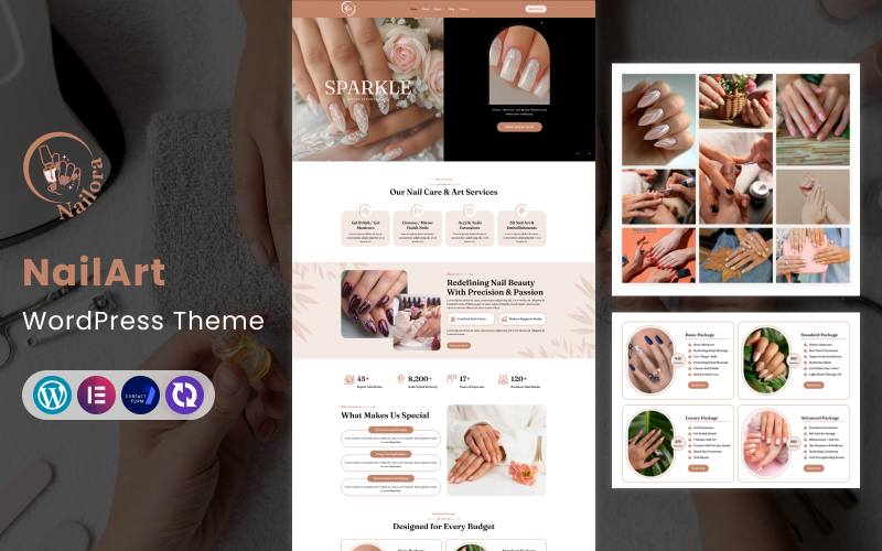 Nailora – Elegante tema de WordPress para salón de uñas y belleza