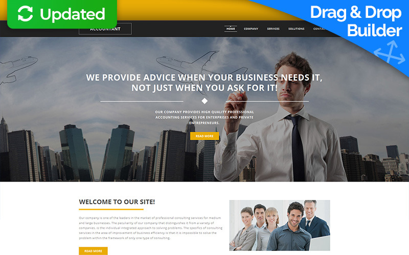 бухгалтерский сайт moto cms 3 шаблон