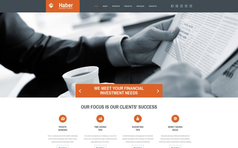 шаблон business &amp; services moto cms 3