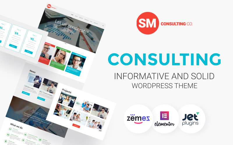 Consulting Co - WordPress šablona pro firemní poradenství a obchodní poradenství