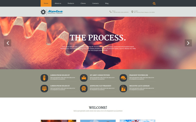 Industrial Company PSD Template