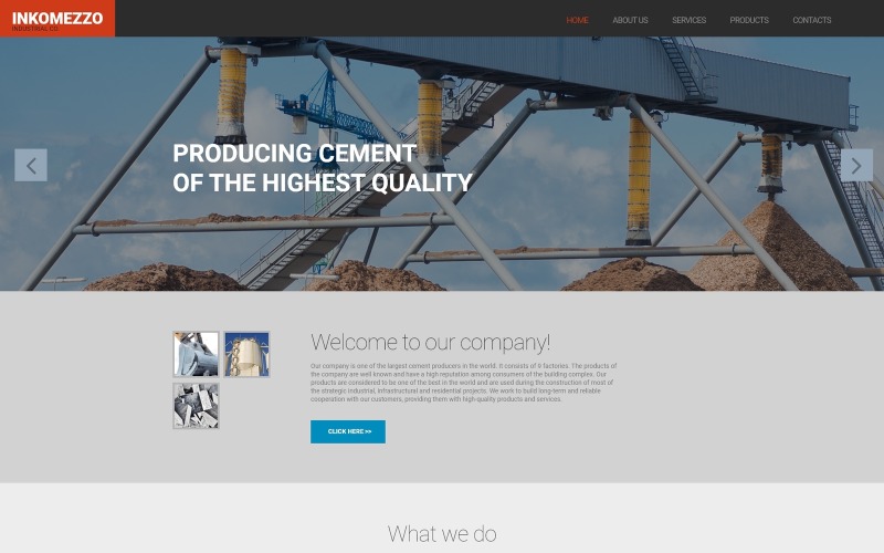 Industriell responsiv webbplatsmall