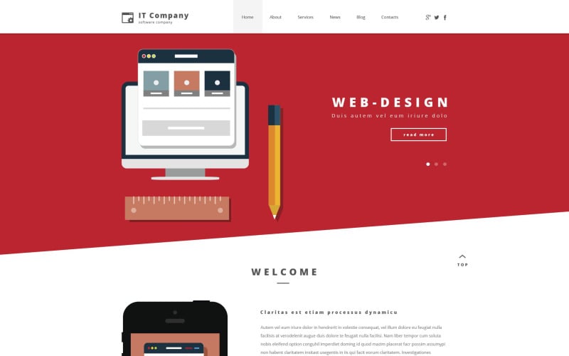 IT Company PSD Template