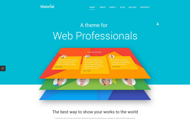 Material PSD Template