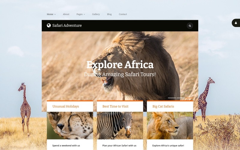 Modèle Joomla Safari Adventure