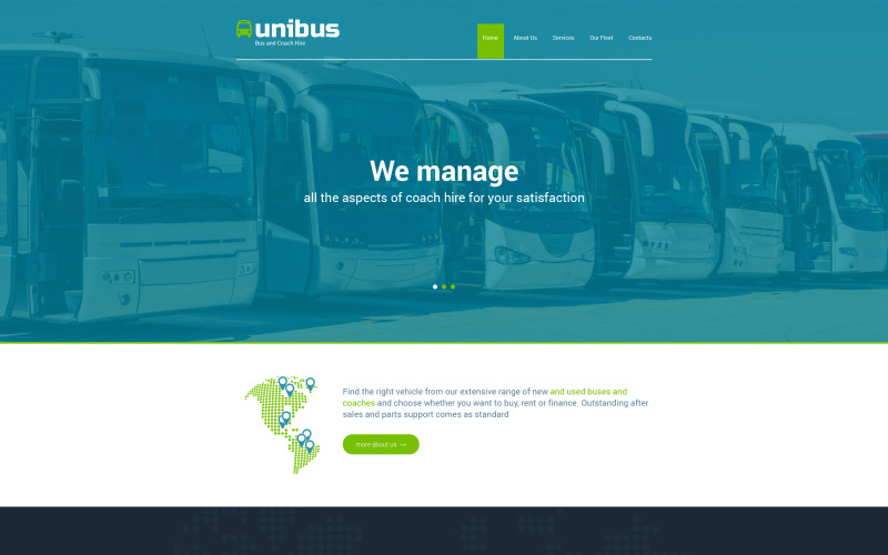 Responsive Website-Vorlage für den Transport