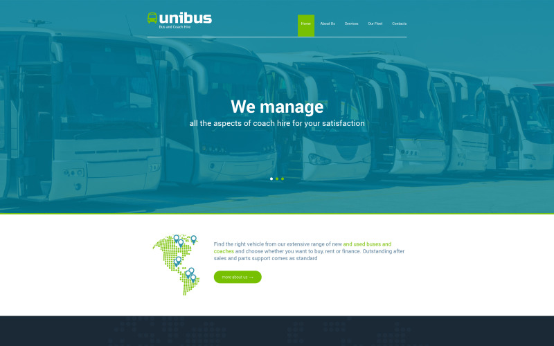Transport responsiv webbplats mall