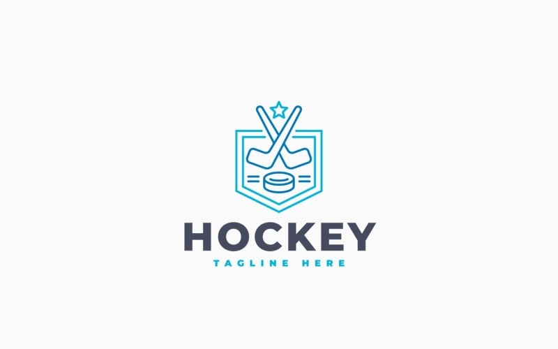 Projekt szablonu logo klubu hokejowego