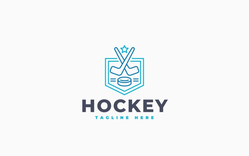 Sjabloonontwerp voor een hockeyclublogo