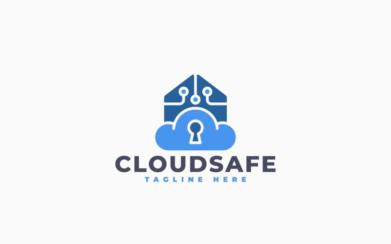 Шаблон дизайна логотипа Cloud Safety
