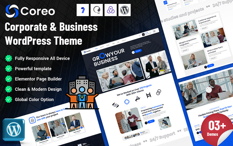 Coreo - WordPress-tema för företag