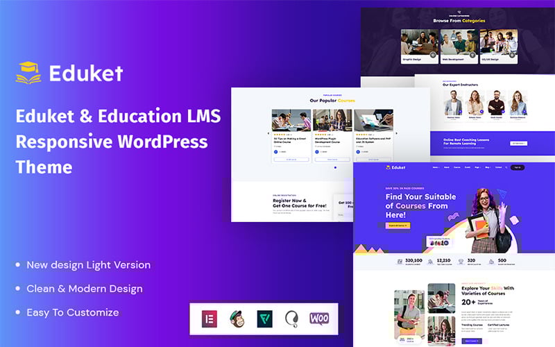 eduket - Tema WordPress reattivo per LMS educativo
