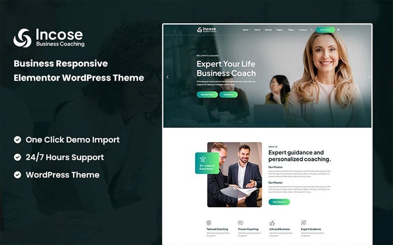 Incose - Een responsief Elementor WordPress-thema voor bedrijven