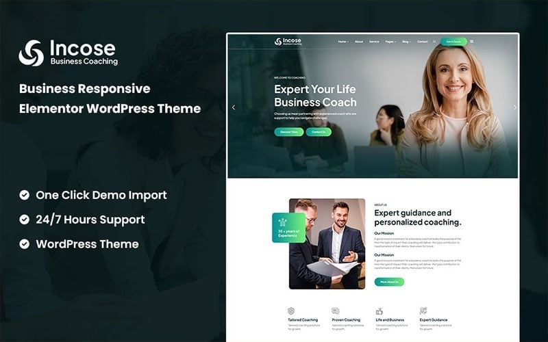 Incose – Responsive Elementor WordPress-Theme für Unternehmen
