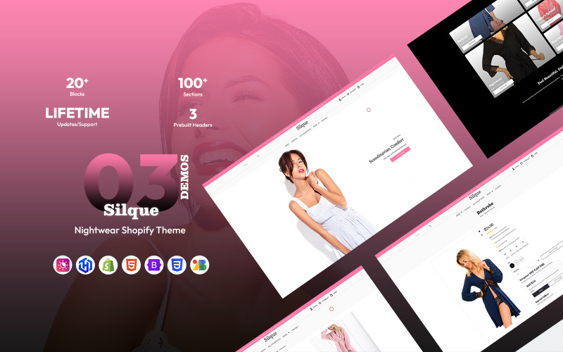 Silque – Shopify-Theme für Nachtwäsche