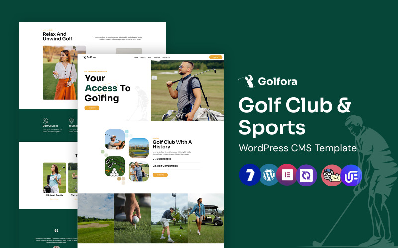 Golfora – WordPress Elementor-Theme für Golfplätze und Akademien