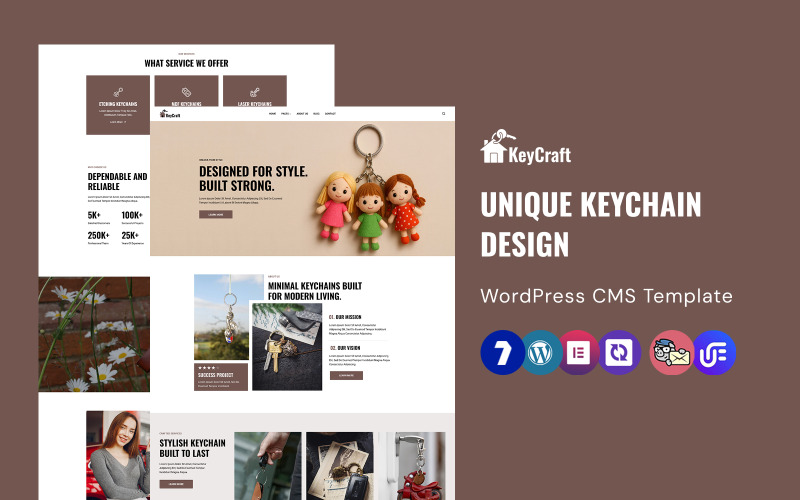 Keycraft - Kulcstartó bolt WordPress Elementor sablon