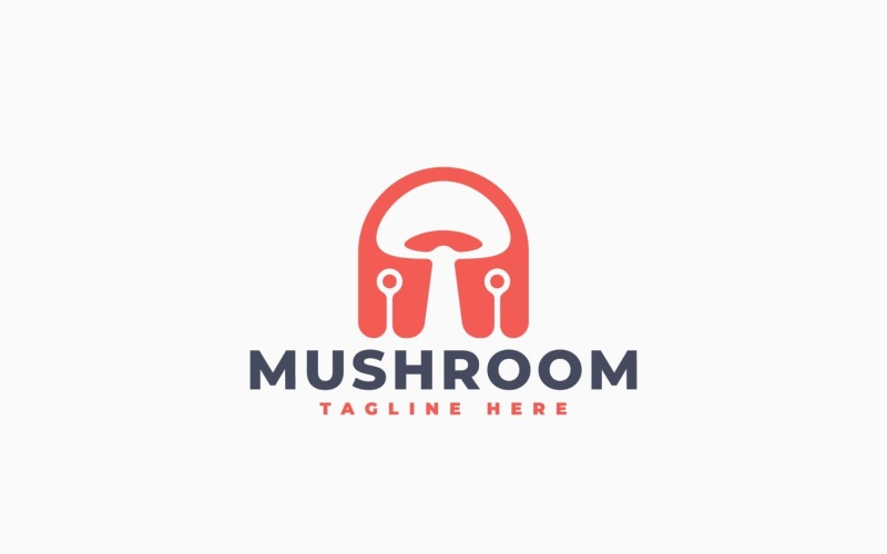 Modèle de logo Mushroom Tech
