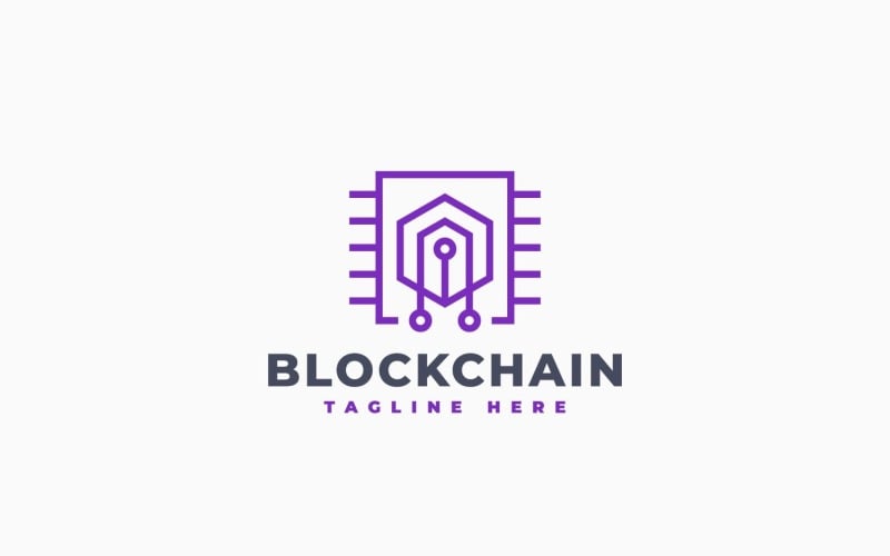 Projekt szablonu logo systemu Blockchain