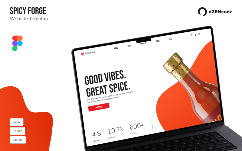 SpicyForge – Plantilla para sitio web de marca de salsas picantes y alimentos