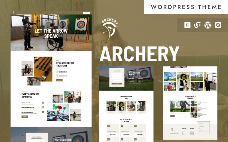 Tiro con arco - Tema Elementor de WordPress para tiro con arco tradicional y deportes al aire libre