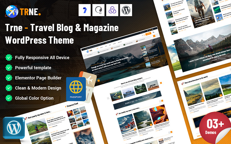 Trne – WordPress-Theme für Reiseblogs