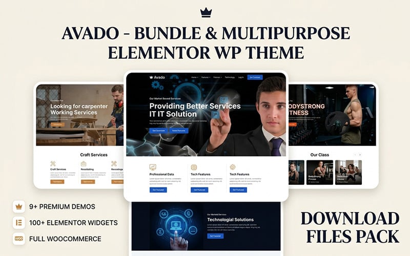 Avado - Paquete de temas multipropósito para WordPress con Elementor