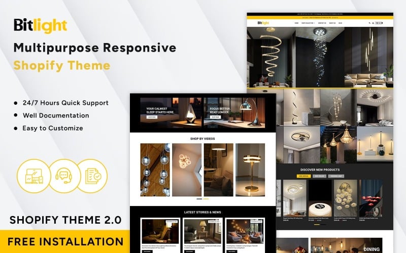 BitLight – Tema Shopify Premium Responsivo com Iluminação para Comércio Eletrônico