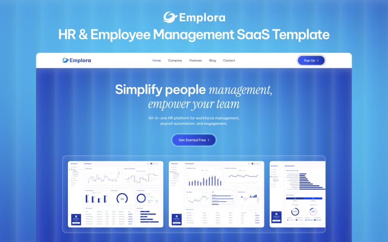 Emplora – HR & Employee Management Saas NextJS Template