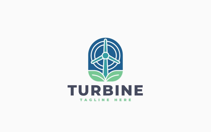Modèle de logo pour turbine verte