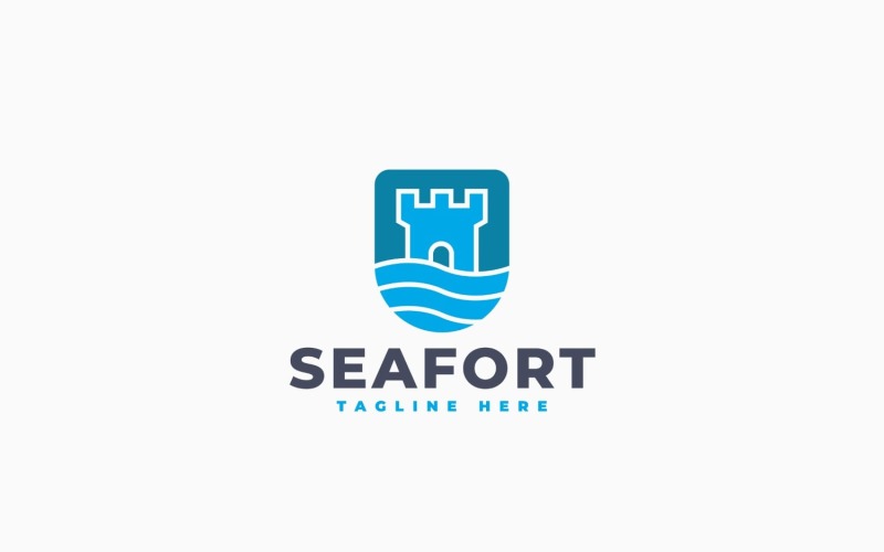 Seafort Castle vapensköld logotyp mall design