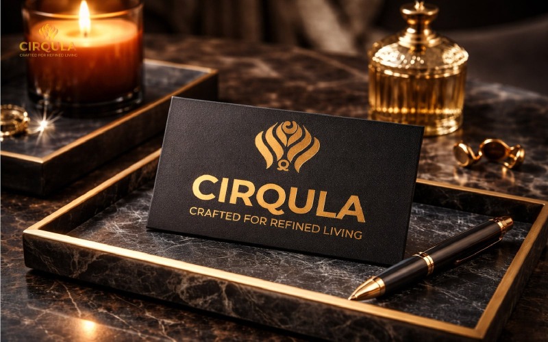 CIRQULA – Logo de marque de luxe haut de gamme au design élégant