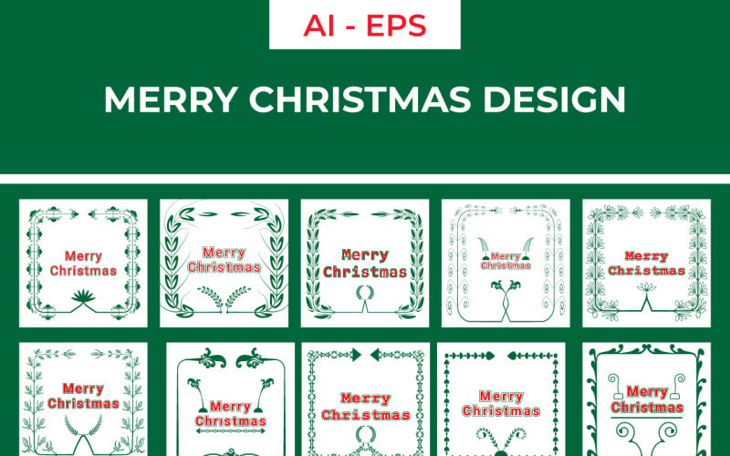 Modello di design per auguri di Buon Natale