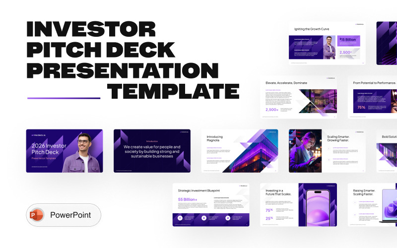 Modèle de présentation PowerPoint pour investisseurs – Magnolia