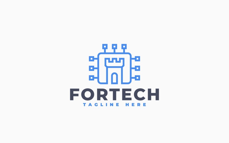 Modello di progettazione del logo del sistema Fort