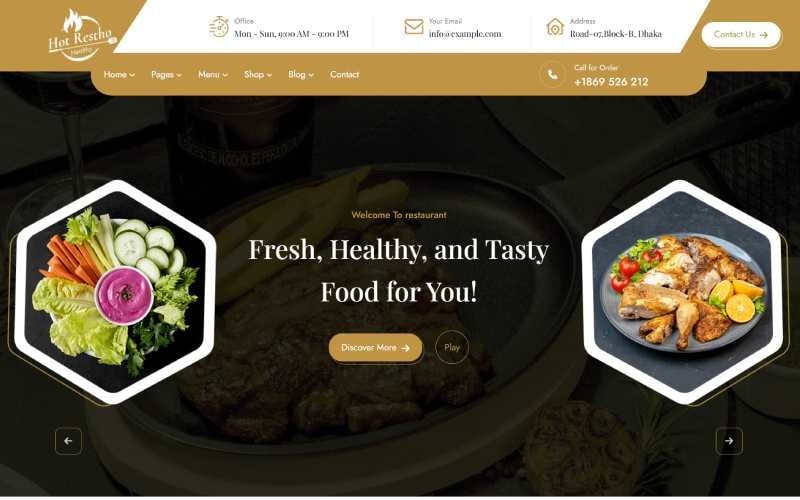 Restu – Restaurant & Food HTML Template - TemplateMonster