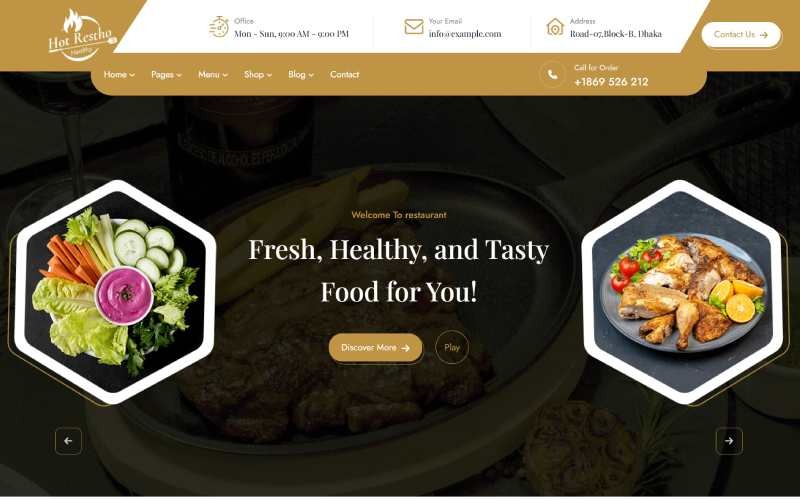 Restu – Šablona HTML pro restaurace a jídlo