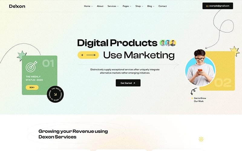 Dexo – SEO- en digitale marketingbureau HTML5-sjabloon
