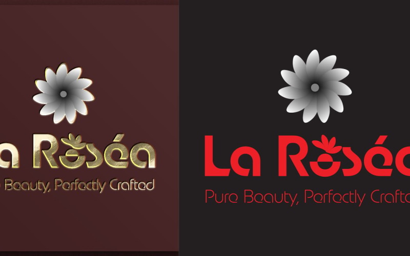 La Roséa è un logo floreale moderno ed elegante