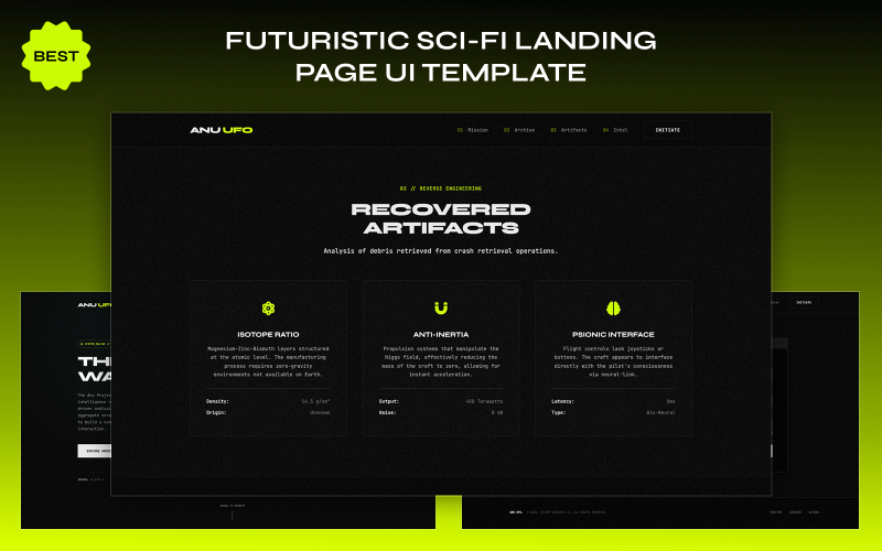 Modèle de page d'accueil HTML Bootstrap pour entreprises SaaS et startups UFO