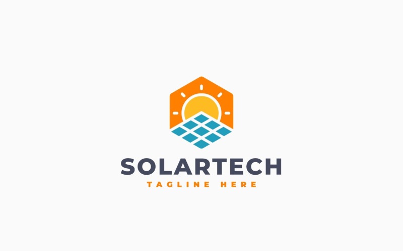 Návrh šablony loga solární technologie