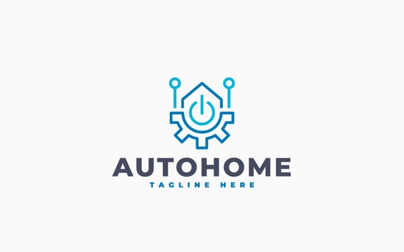 Ontwerp van een logo-sjabloon voor huisautomatisering