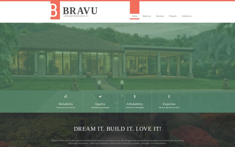 Bravu Website-sjabloon