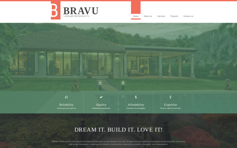 Bravu Website-Vorlage