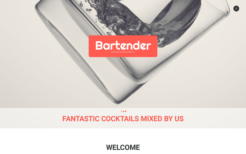 Cocktail Barman Website-Vorlage