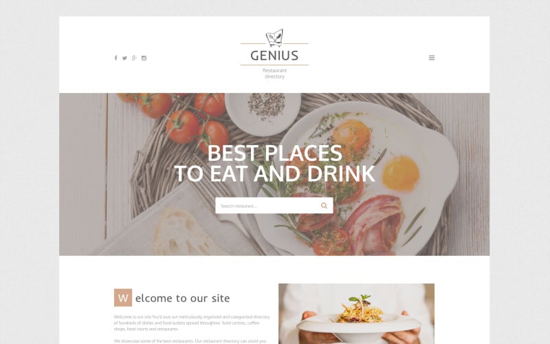 Genius webbplats mall