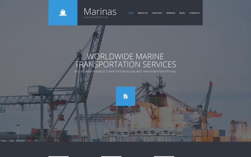морской транспорт moto cms 3 шаблон