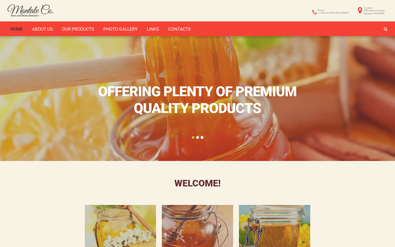 Montale Website-Vorlage